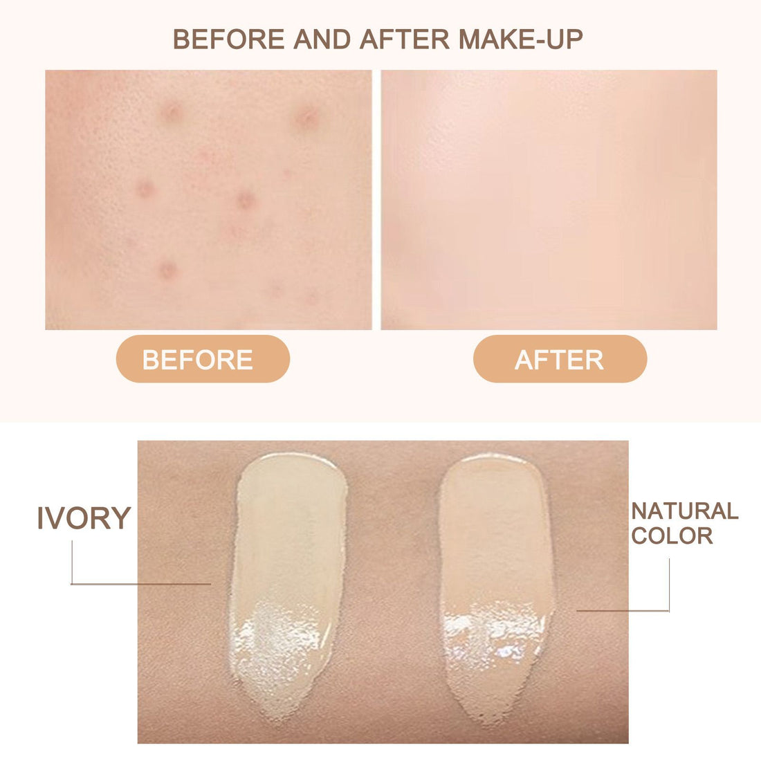 Close-up of moisturizing primer texture and finish