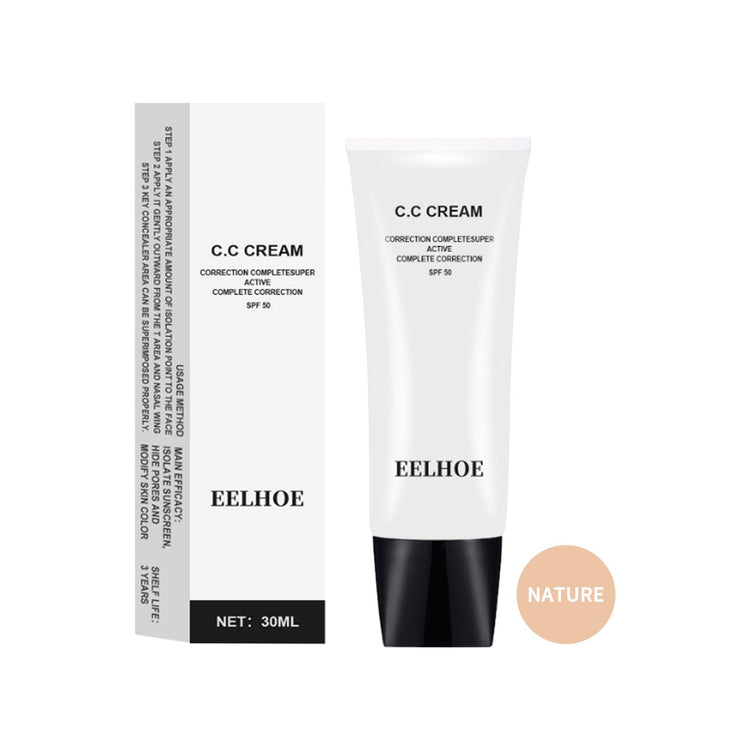 EELHOE brightening primer flat lay with skincare