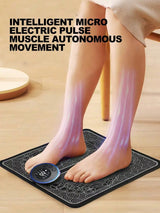 EMS foot massager pad, rechargeable port detail