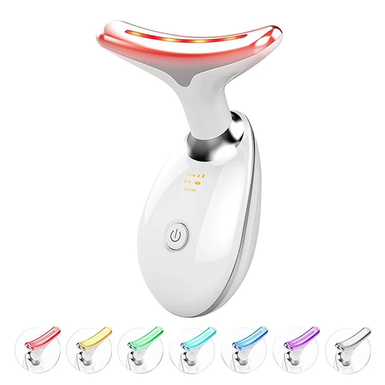 EMS red light face massager with 7-color LED therapy