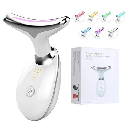 EMS face massager packaging in white box
