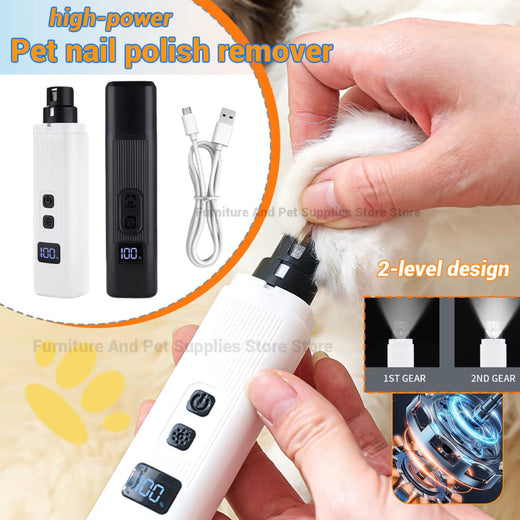 Electric nail grinder showing built-in LED light