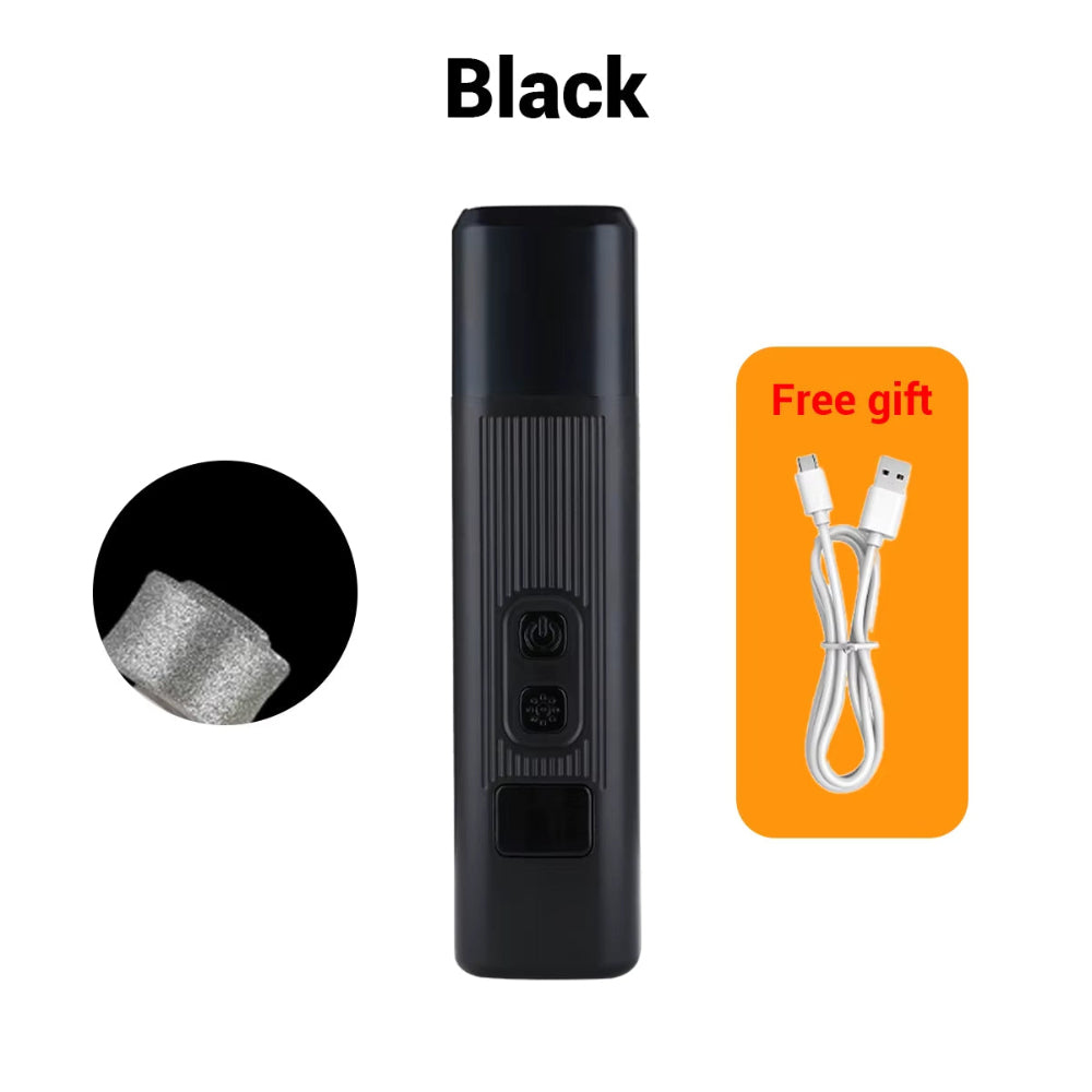 Dog nail grinder battery indicator and power button