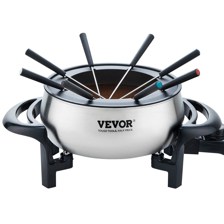 Electric fondue pot set base and heating element close-up