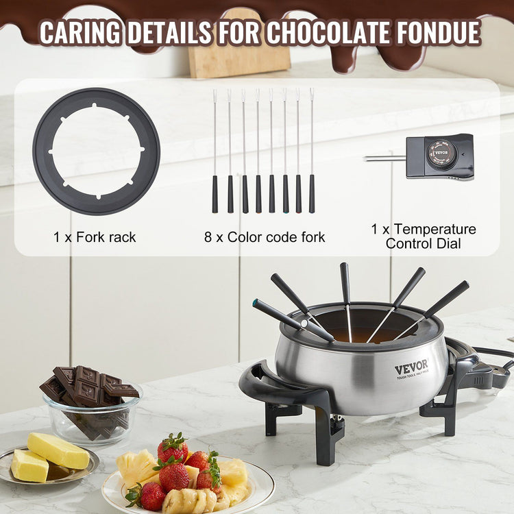 Electric fondue pot lifted off its electric base