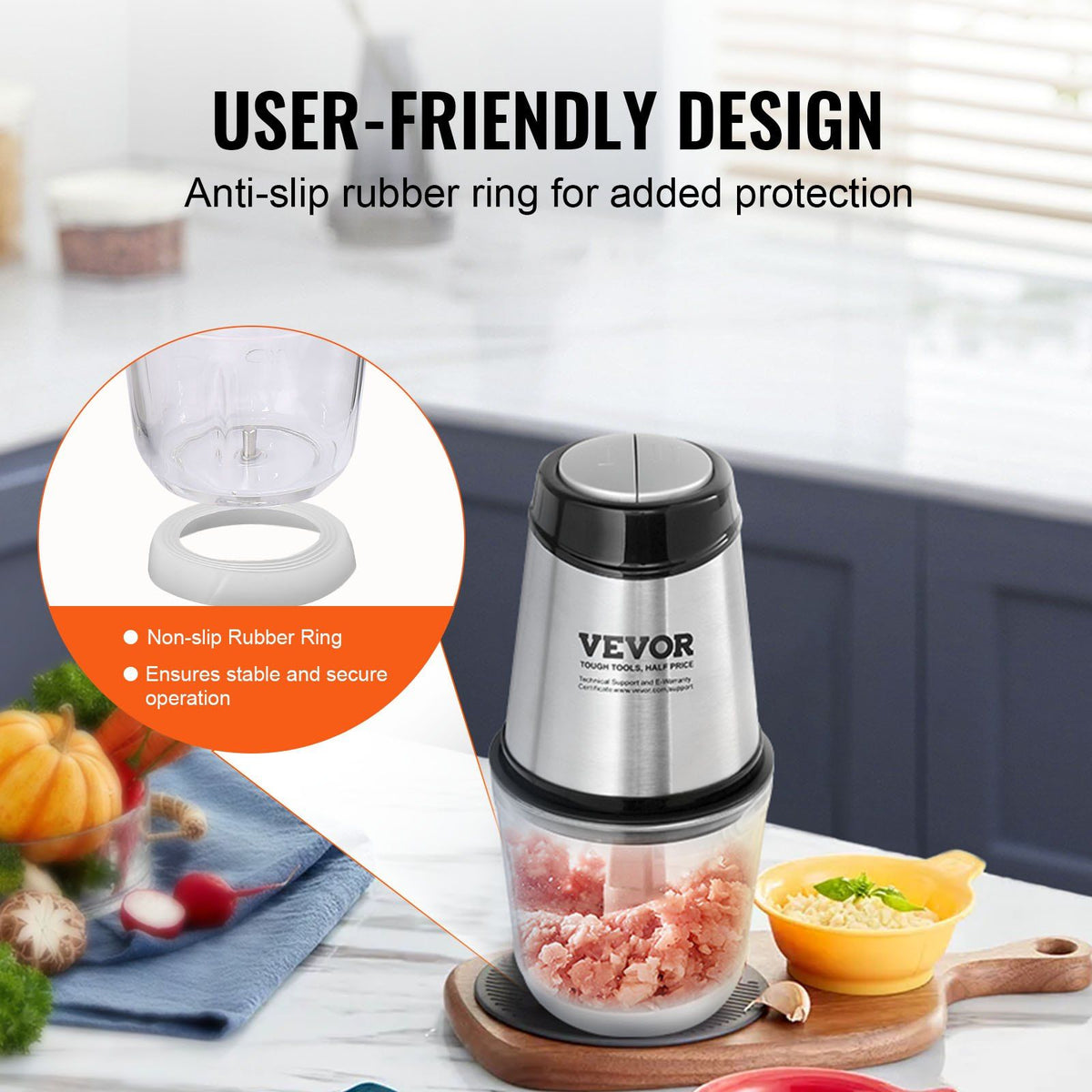 Electric Food Processor Meat Grinder alternate angle