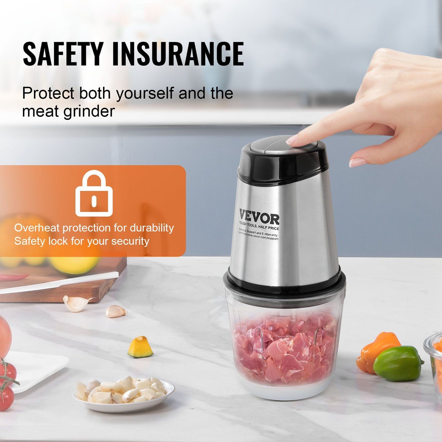 Electric Food Processor Meat Grinder packaging view