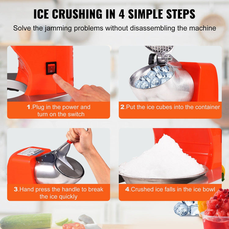 Electric Ice Crusher Shaved Ice Machine scale view, electric ice crusher machine