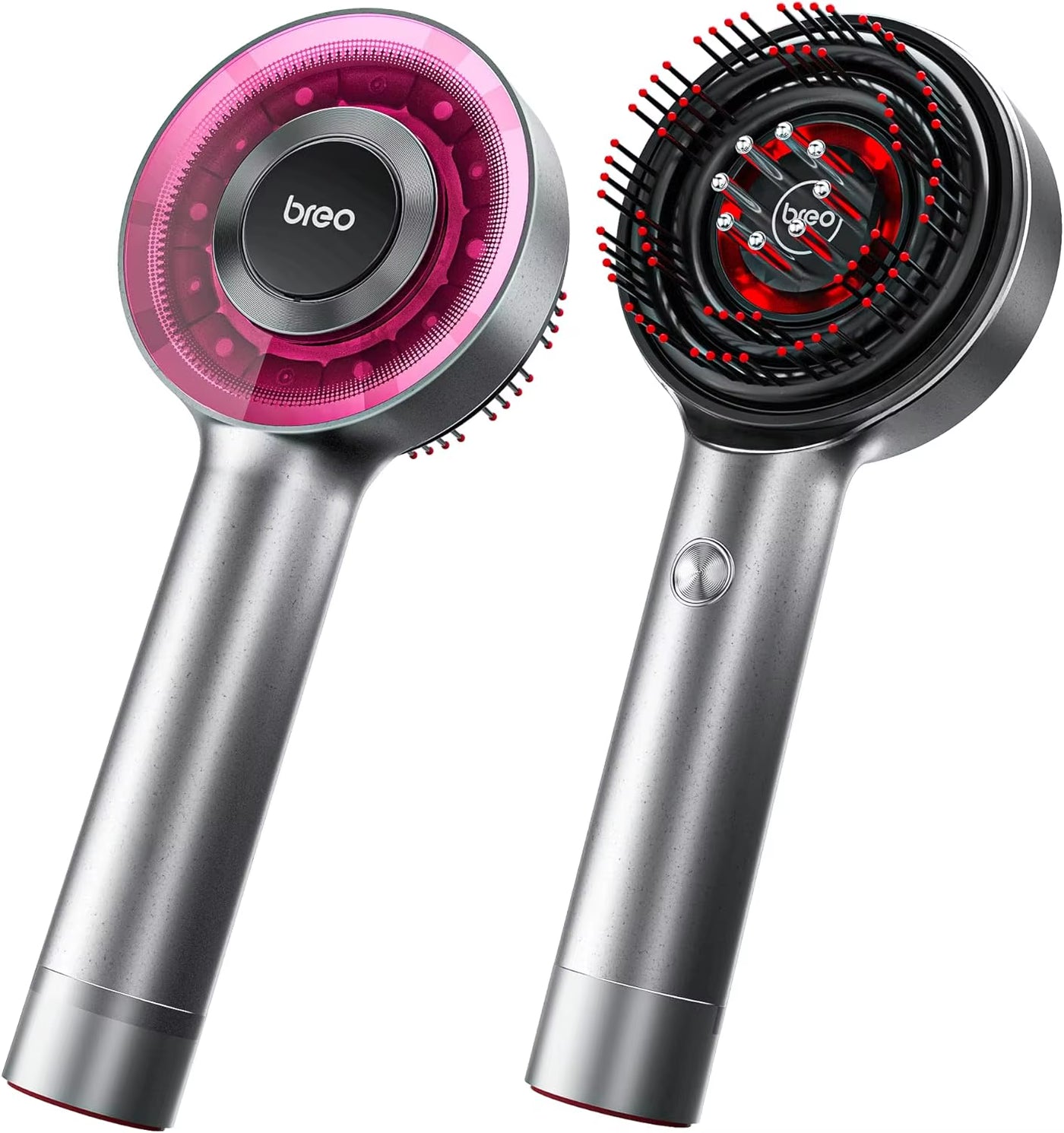 Electric scalp massager hair brush in gray color variant