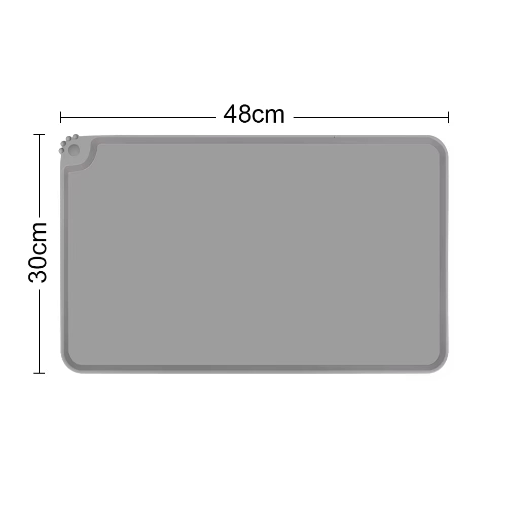 Elevated cat feeder stand, side angle showing height