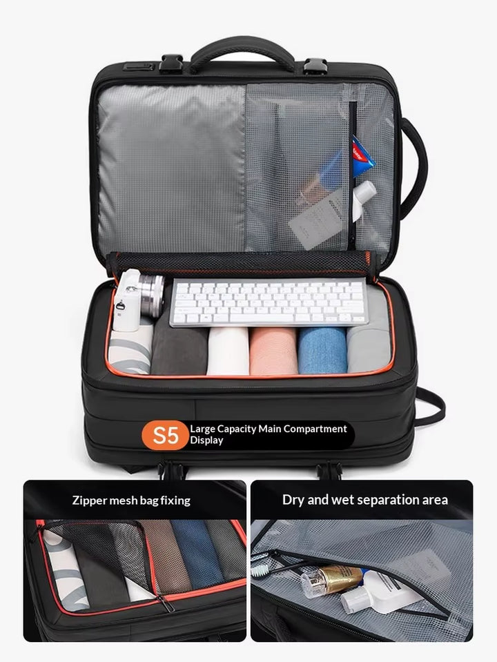 ExpandPro 40L Travel Backpack, USB charging port detail