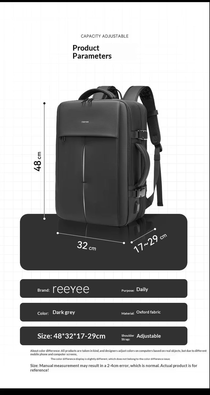 ExpandPro 40L Travel Backpack worn on the back