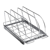 Expandable pan and pot organizer rack, full product view