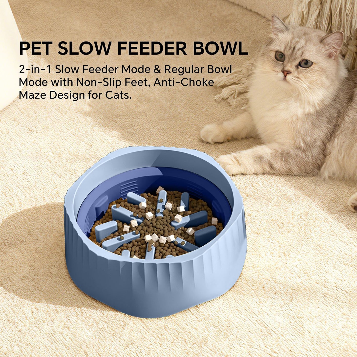 Fast/slow food can easily switch bowls 12