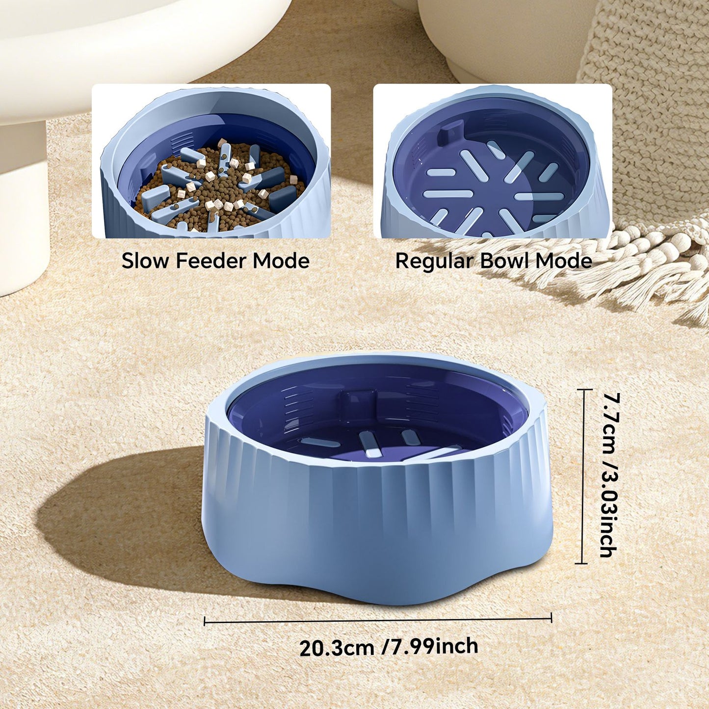 Fast/slow food can easily switch bowls 17