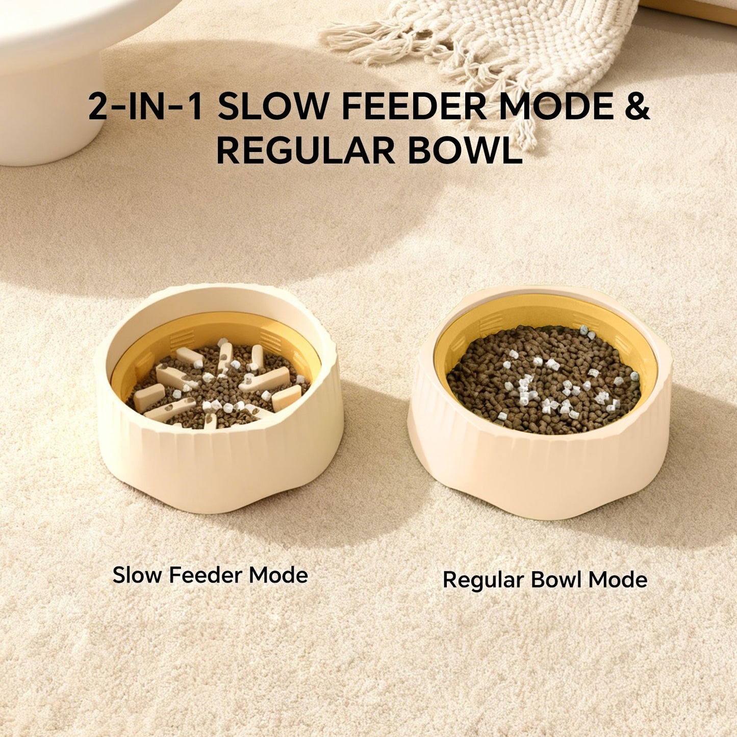 Fast/slow food can easily switch bowls 21