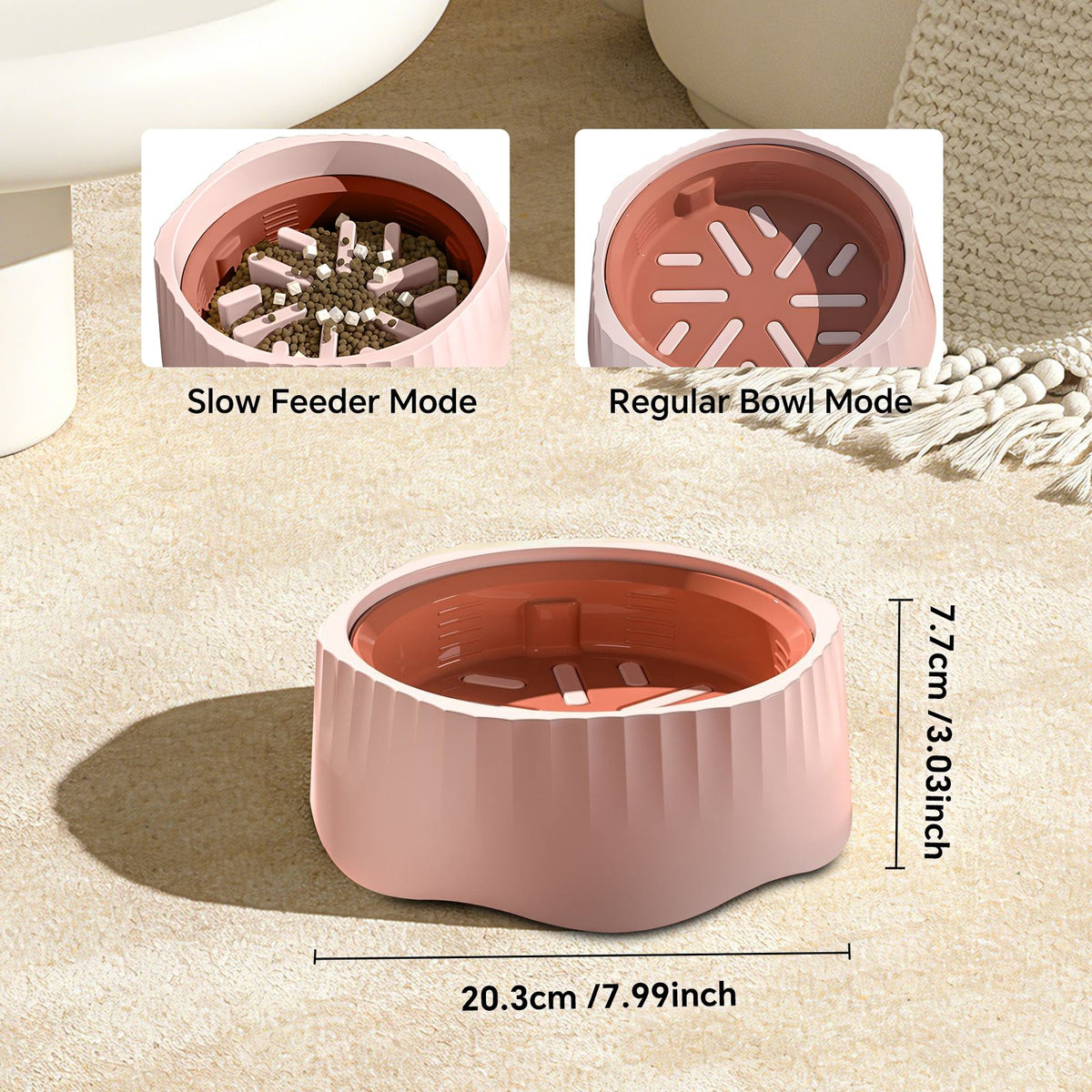 Fast/slow food can easily switch bowls 23
