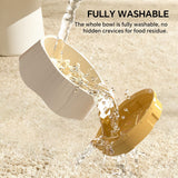 Slow feeder dog bowl white color option