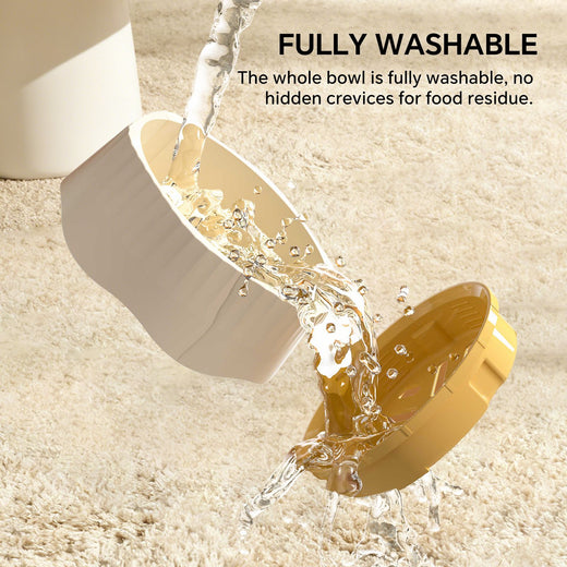 Slow feeder dog bowl white color option