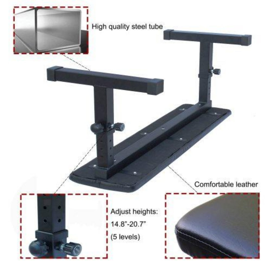 Flat bench padded top close-up