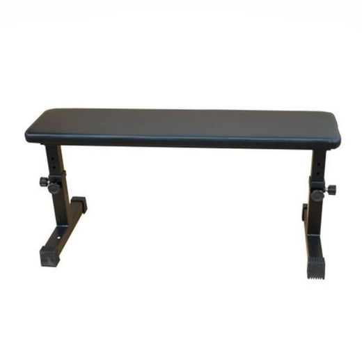 Flat bench used for single-arm row exercise