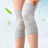 Knee compression sleeve breathable mesh panel detail