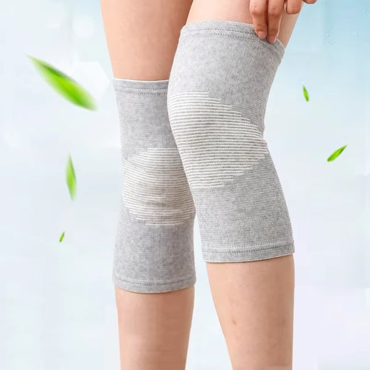 Knee compression sleeve breathable mesh panel detail