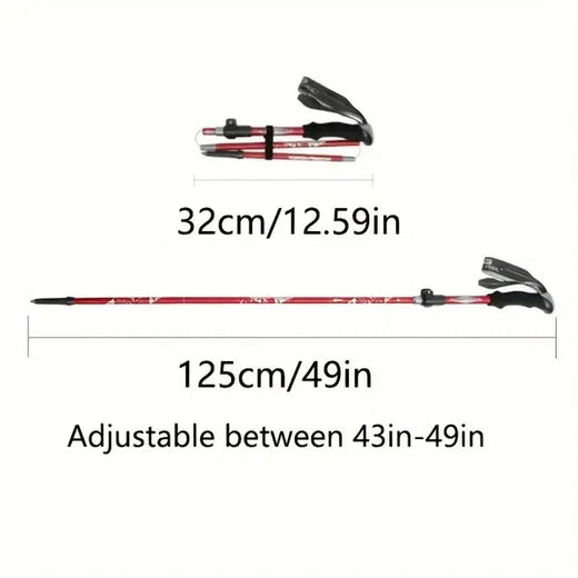 Trekking pole folded 5 section design