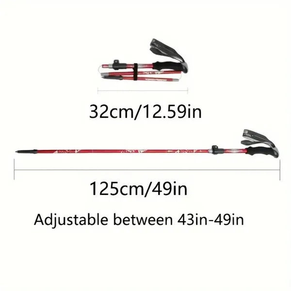 Trekking pole folded 5 section design