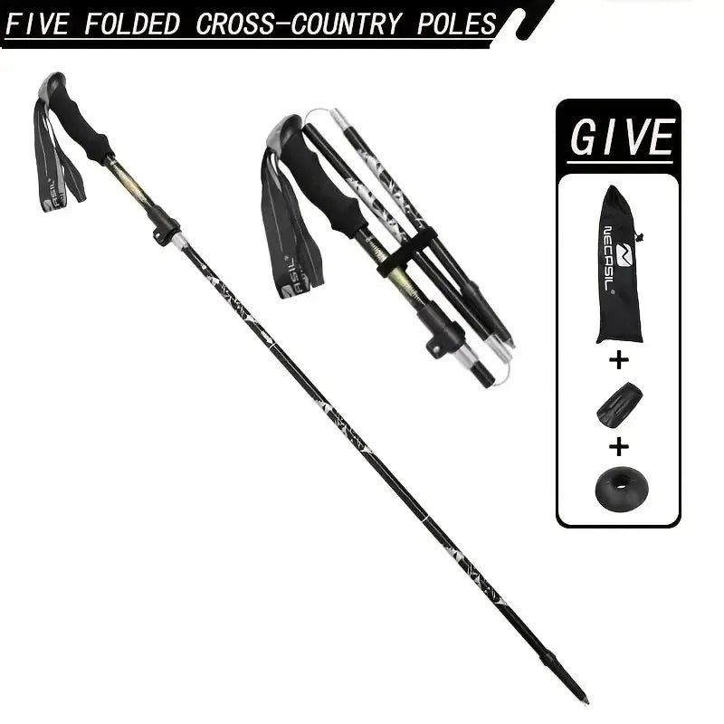 Trekking pole outer locking adjustment system