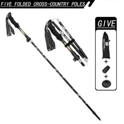 Trekking pole outer locking adjustment system
