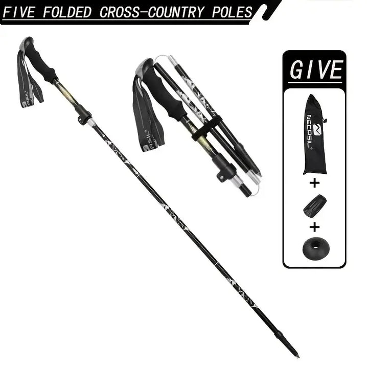 Trekking pole outer locking adjustment system
