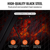 Foldable Fire Pit Grill Grate in-use view, foldable fire pit grill grate
