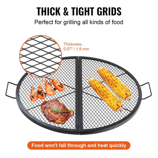 Foldable Fire Pit Grill Grate scale view, foldable fire pit grill grate