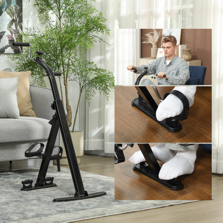 Pedal exerciser used under a desk during seated work
