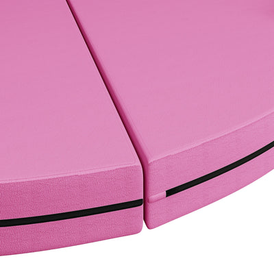 Foldable Pink Crash Mat with Handles1
