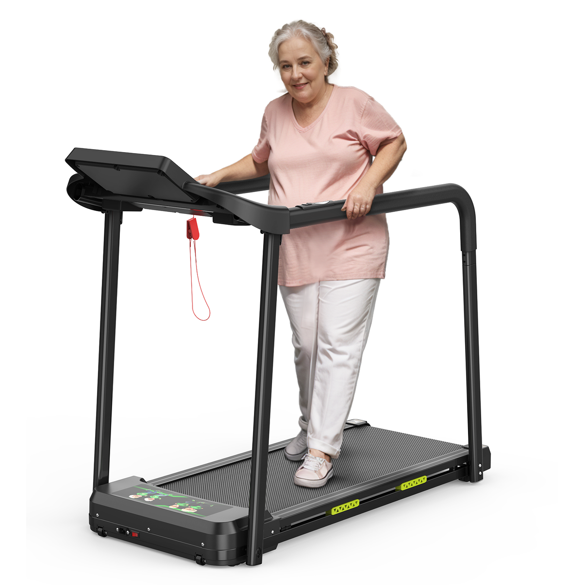 Foldable Walking Pad Treadmill with Handrail 1