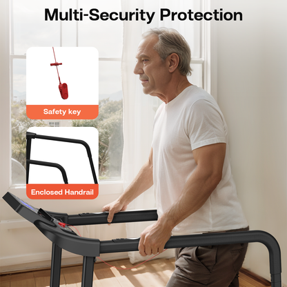 Foldable Walking Pad Treadmill with Handrail 4
