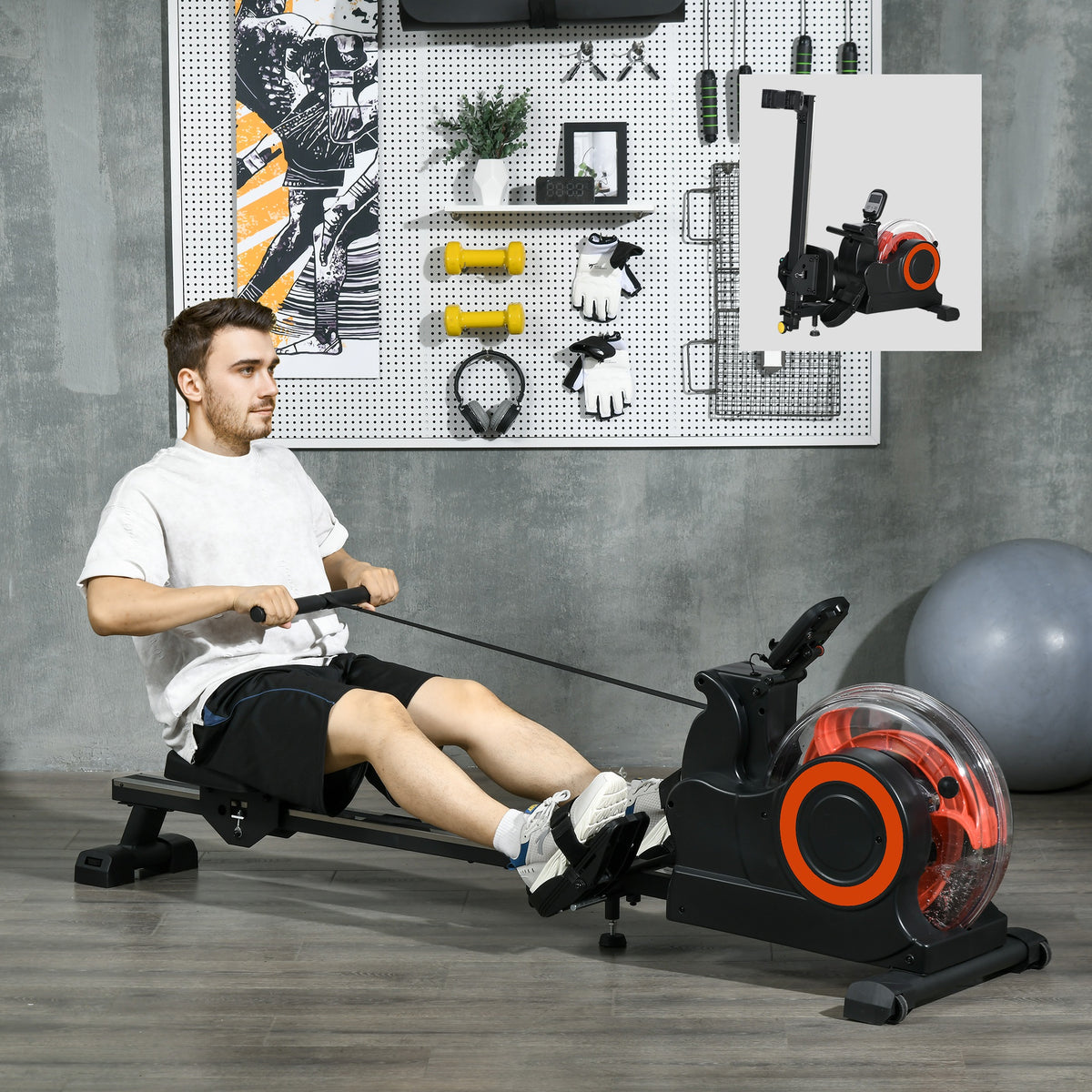 Water rowing machine LCD monitor
