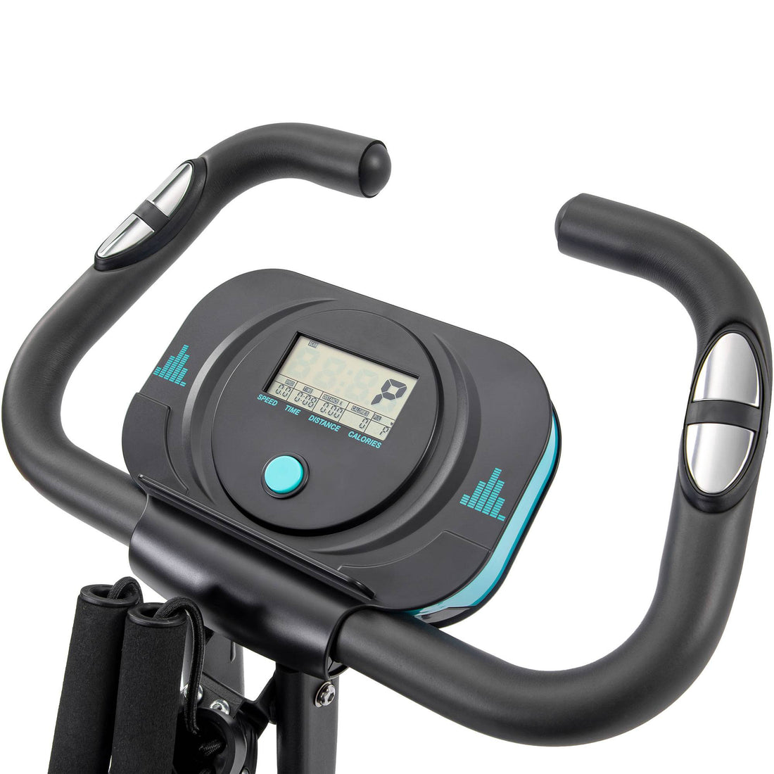 Folding exercise bike size and dimensions illustration