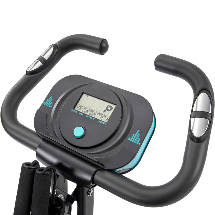 Folding exercise bike size and dimensions illustration