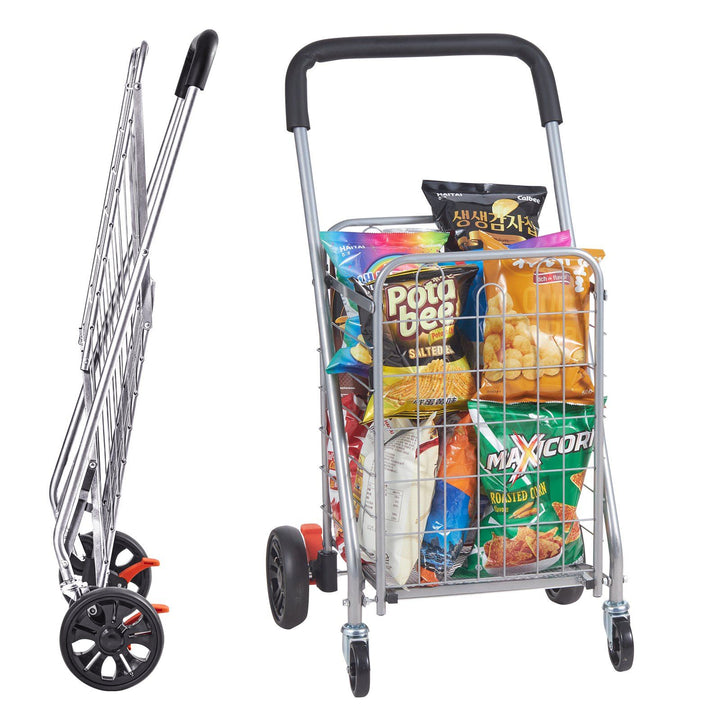 Folding Shopping Cart with Wheels - product details