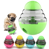 Treat dispensing ball with adjustable opening for portion control