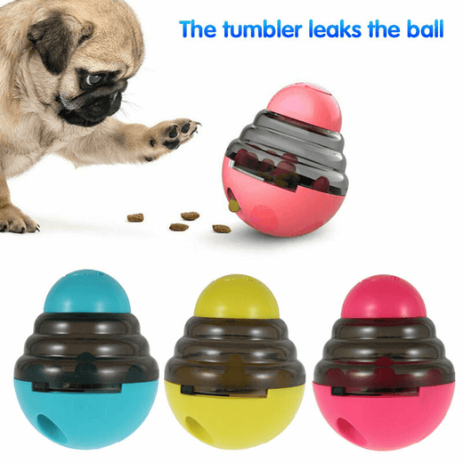 Non-toxic rubber treat ball close up