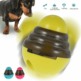 Treat dispensing ball in yellow color