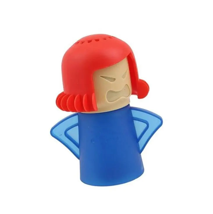 Cleaner stored in a kitchen cabinet between uses