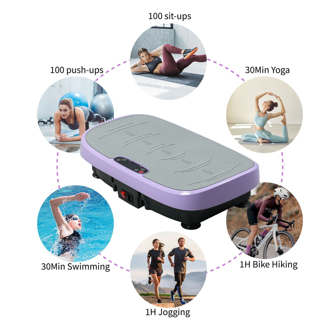 vibration plate exercise machine control panel close-up