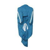 Waterproof dog jacket back view showing full body coverage