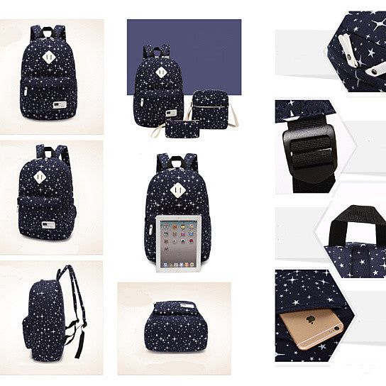 Galaxy Traveler 3-in-1 travel backpack top handle close-up