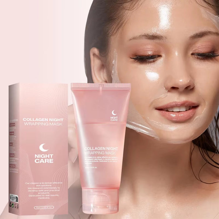 Hydrating collagen face mask sheet shown unfolded
